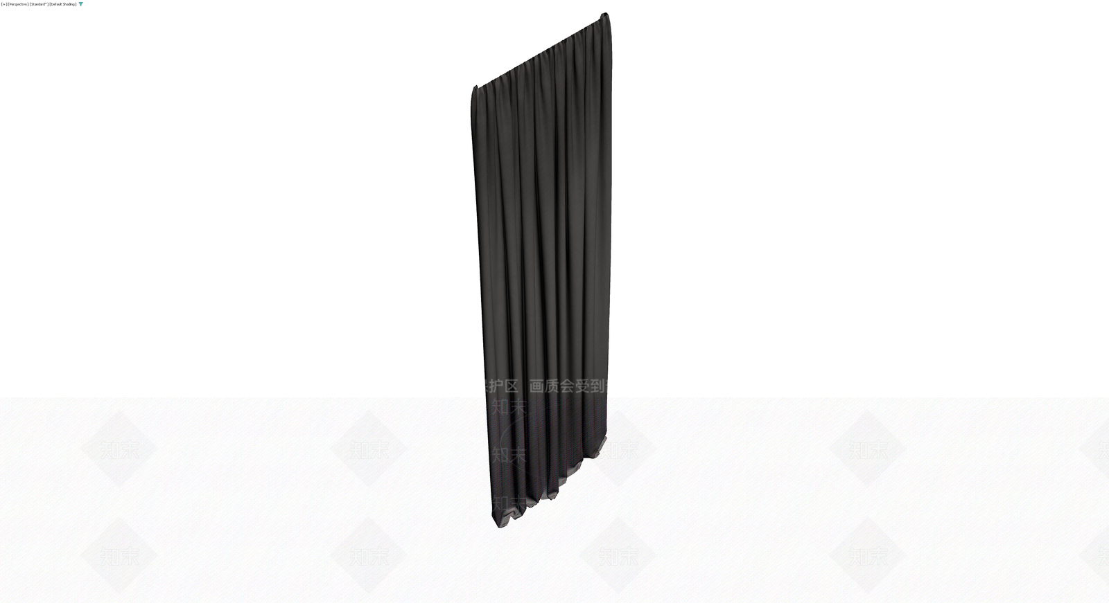 垂直褶皱灰色窗帘3D模型下载【ID:1230654370】