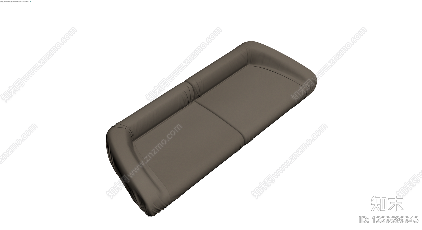 深灰色褶皱布艺沙发3D模型下载【ID:1229699943】