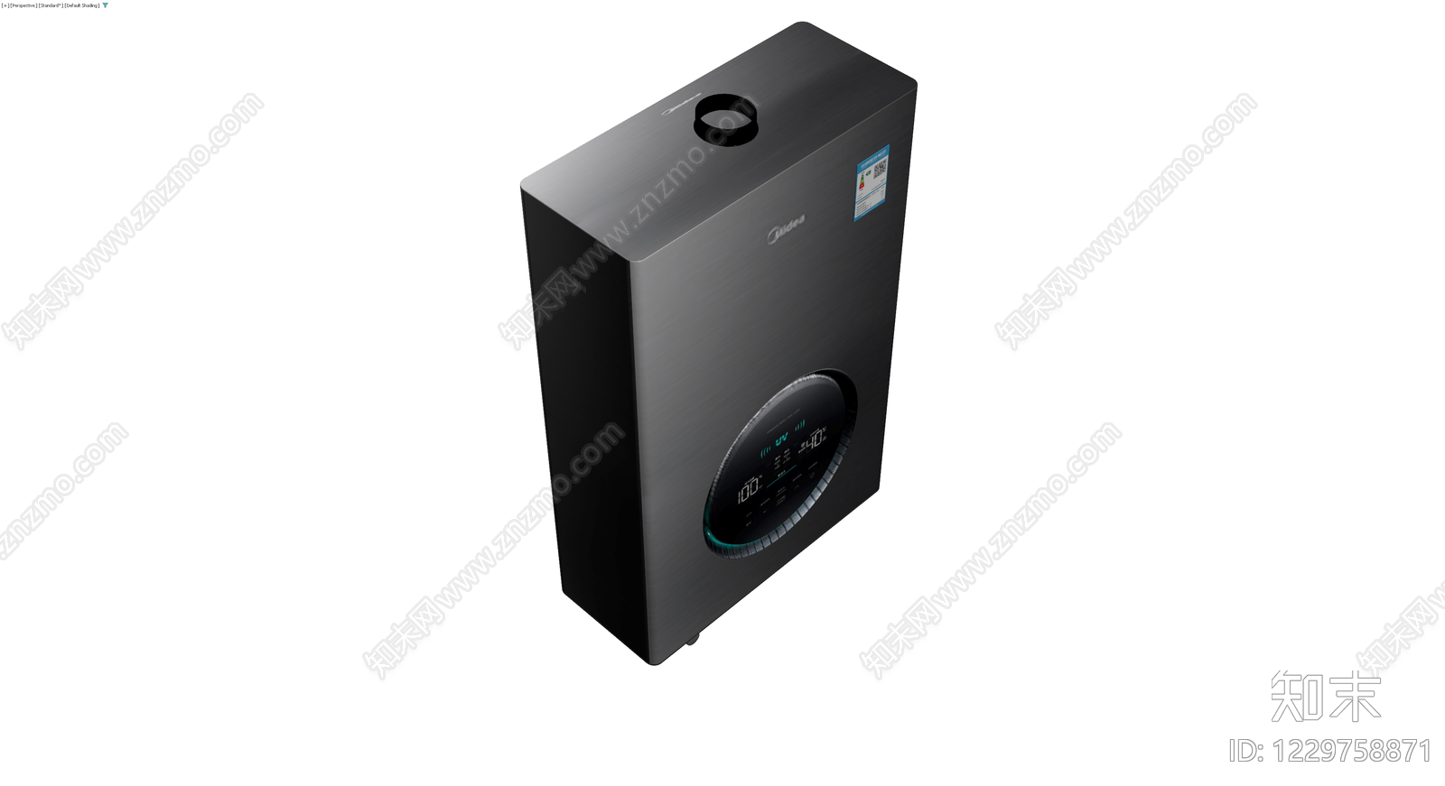 美的燃气热水器整机3D模型下载【ID:1229758871】