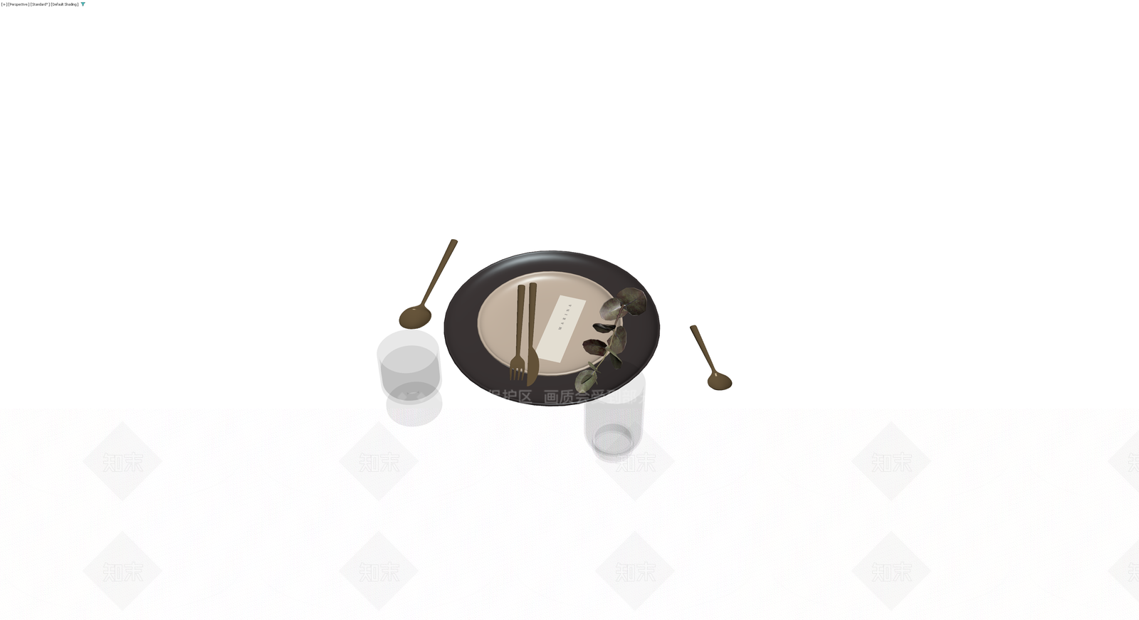 餐具组合模型3D模型下载【ID:1230710817】