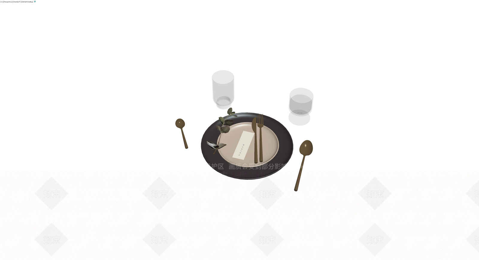餐具组合模型3D模型下载【ID:1230710817】