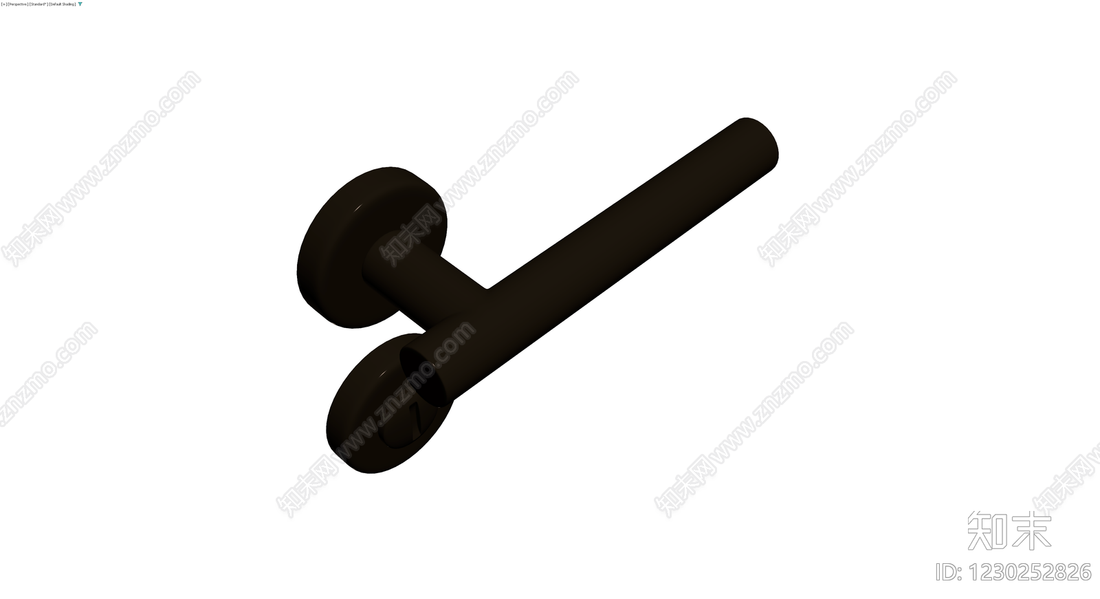 黑色球形门锁组件3D模型下载【ID:1230252826】