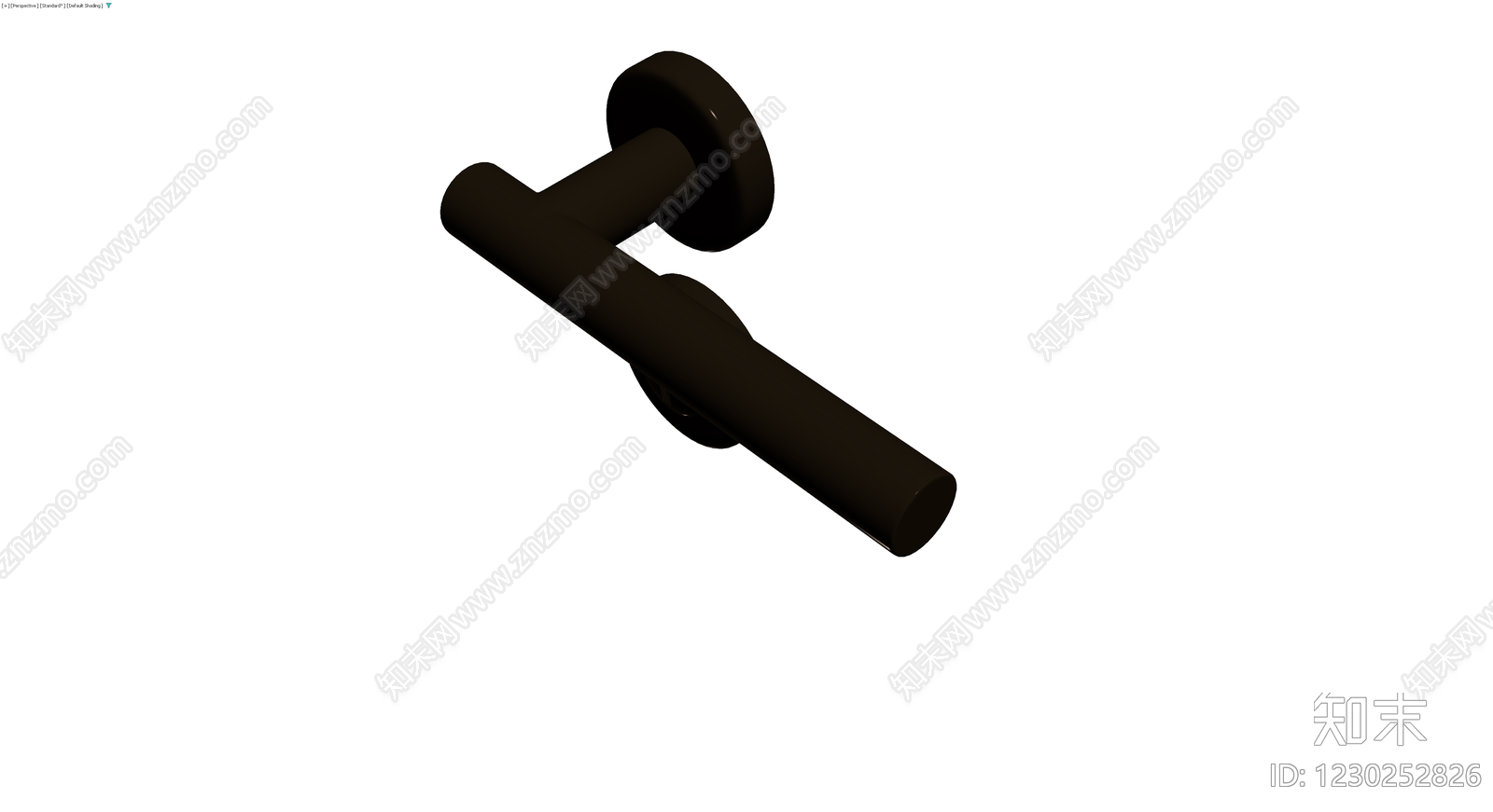 黑色球形门锁组件3D模型下载【ID:1230252826】