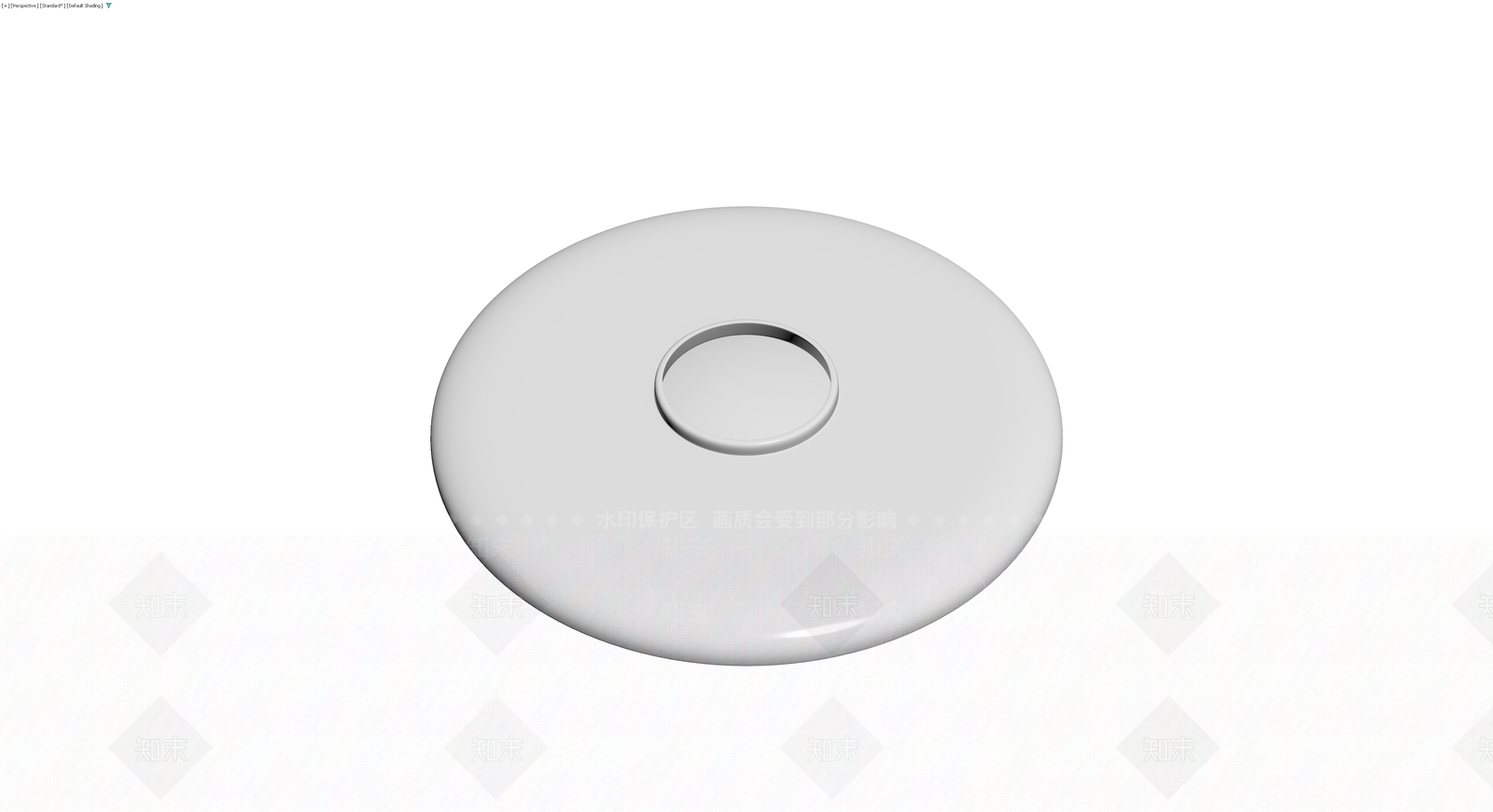 白色圆形吸顶灯3D模型下载【ID:1230424080】