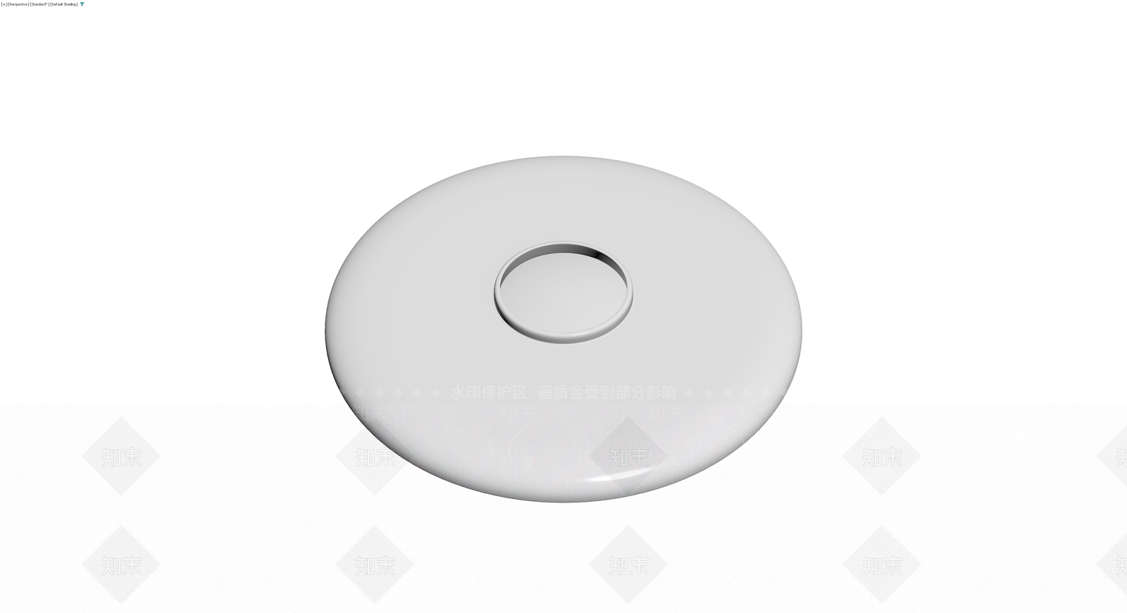 白色圆形吸顶灯3D模型下载【ID:1230424080】