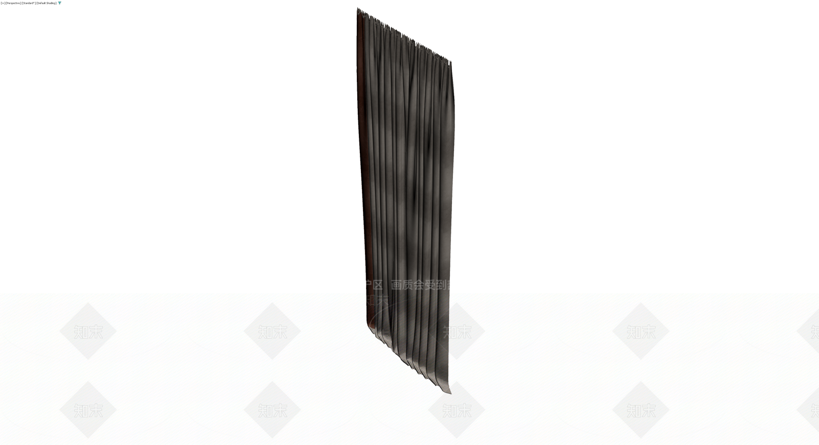 灰模褶皱窗帘3D模型下载【ID:1229875842】