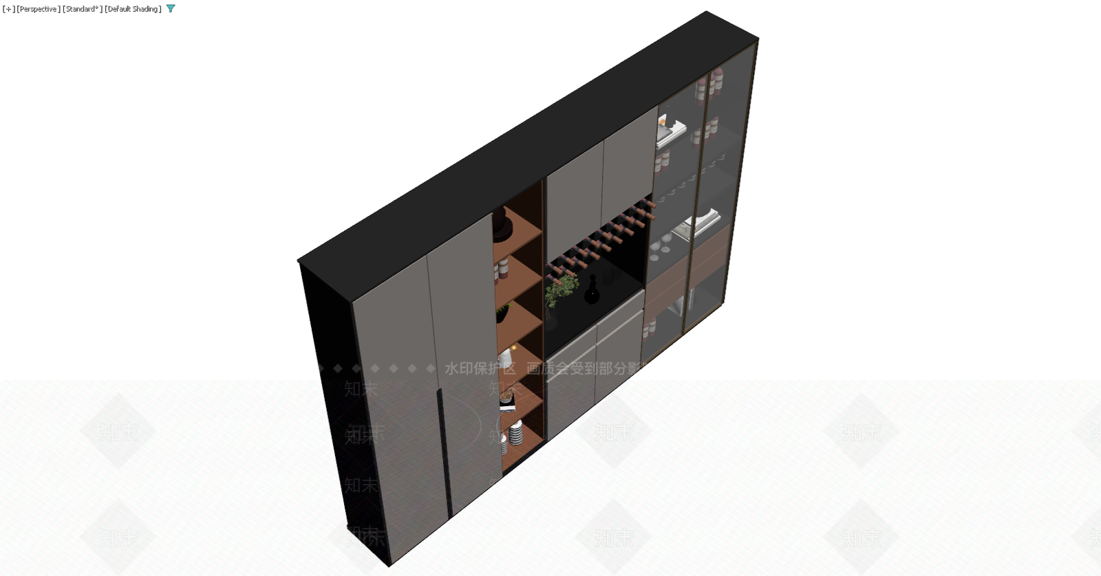 现代风格多功能展示柜3D模型下载【ID:1229591660】