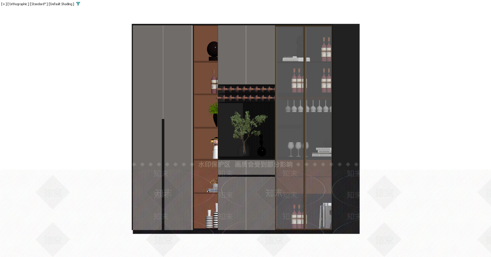 现代风格多功能展示柜3D模型下载【ID:1229591660】