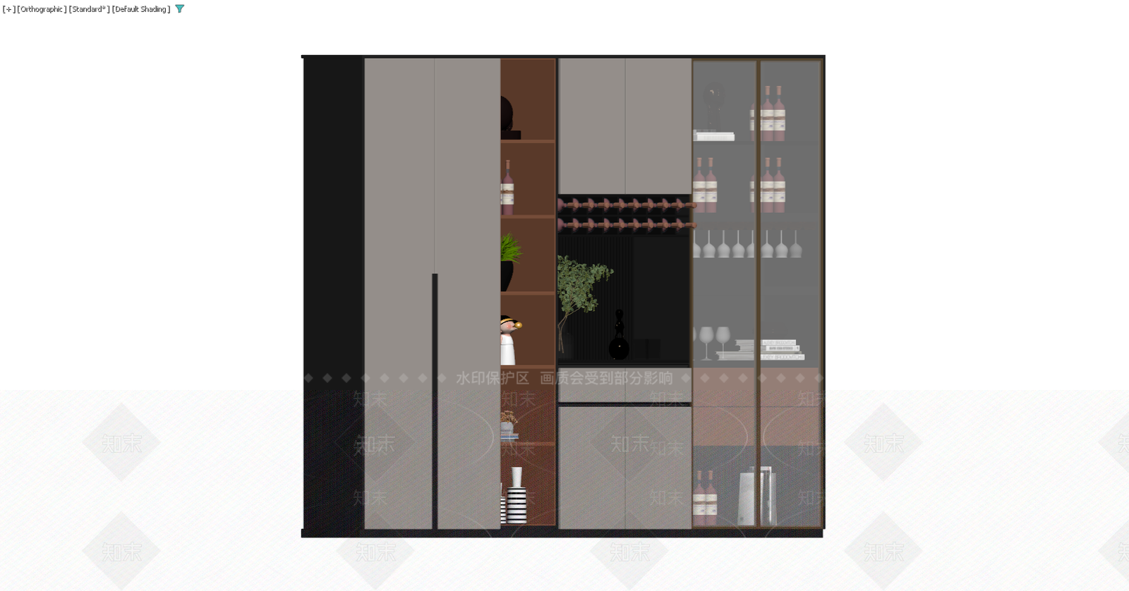 现代风格多功能展示柜3D模型下载【ID:1229591660】