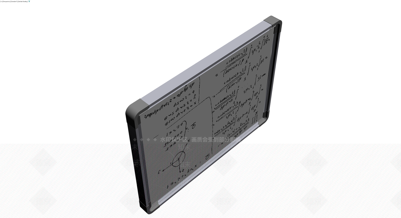 带公式白板及文具组合3D模型下载【ID:1230317350】