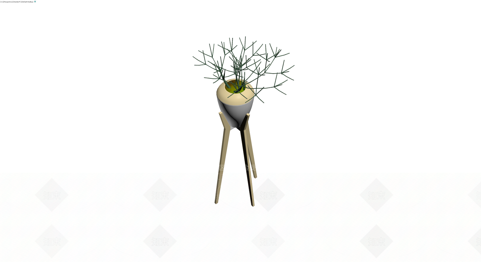三脚架落地盆栽3D模型下载【ID:1230585755】