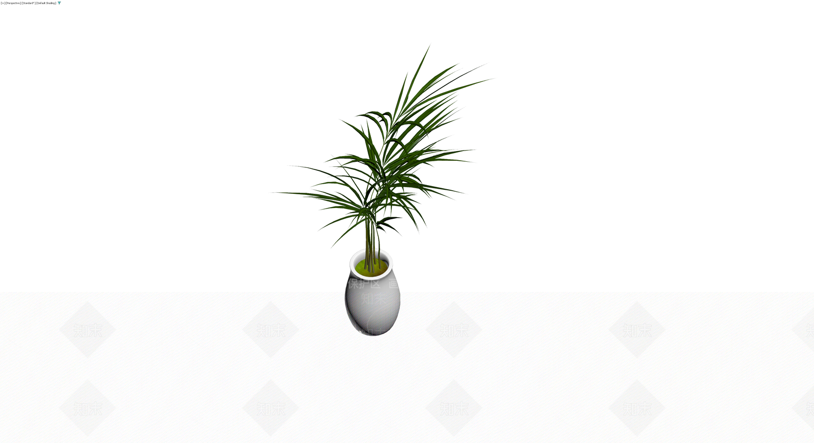 白色花瓶配绿植盆栽3D模型下载【ID:1230585737】