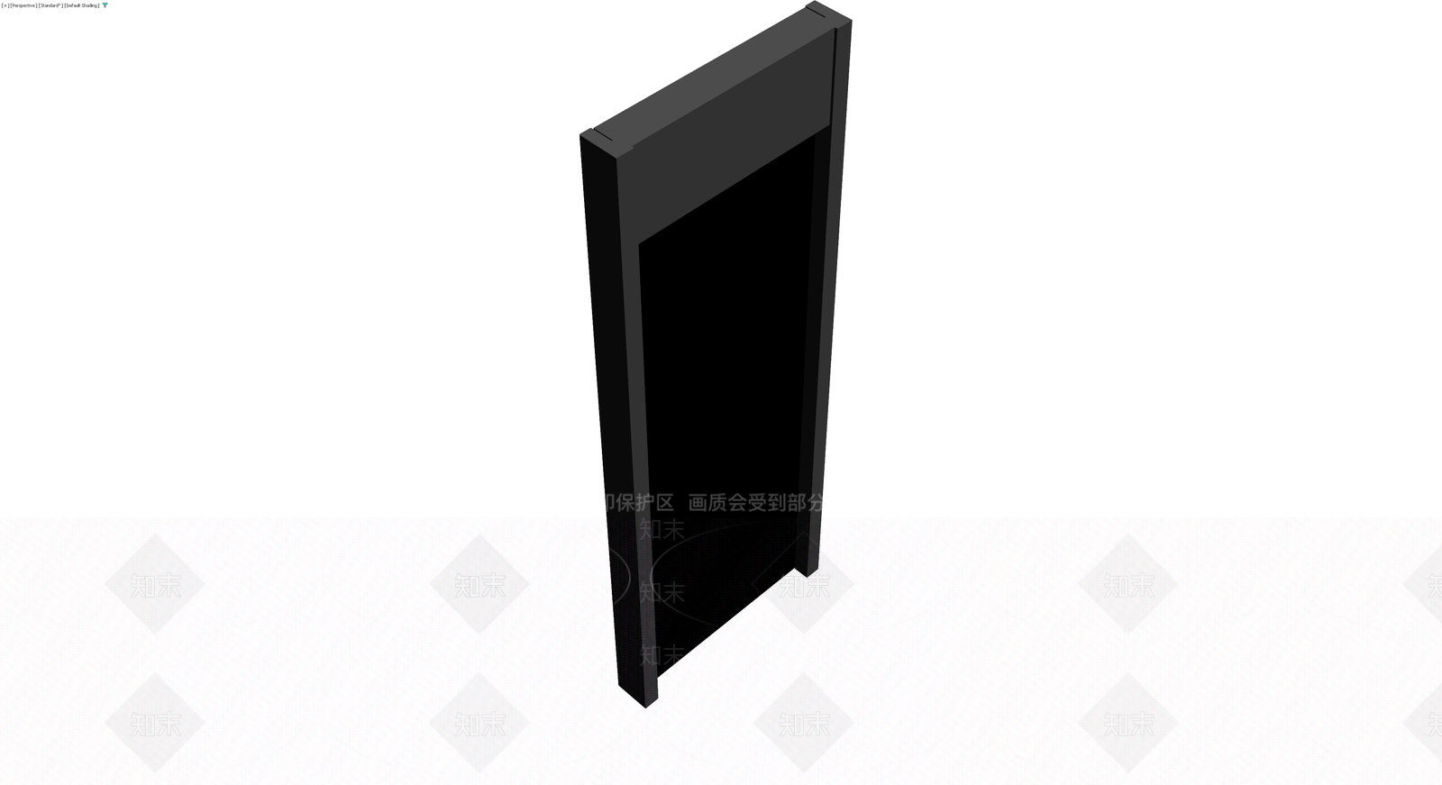 深灰色现代平开门3D模型下载【ID:1230659085】