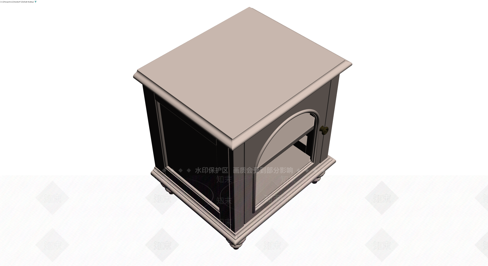 双门复古展示柜3D模型下载【ID:1230766206】