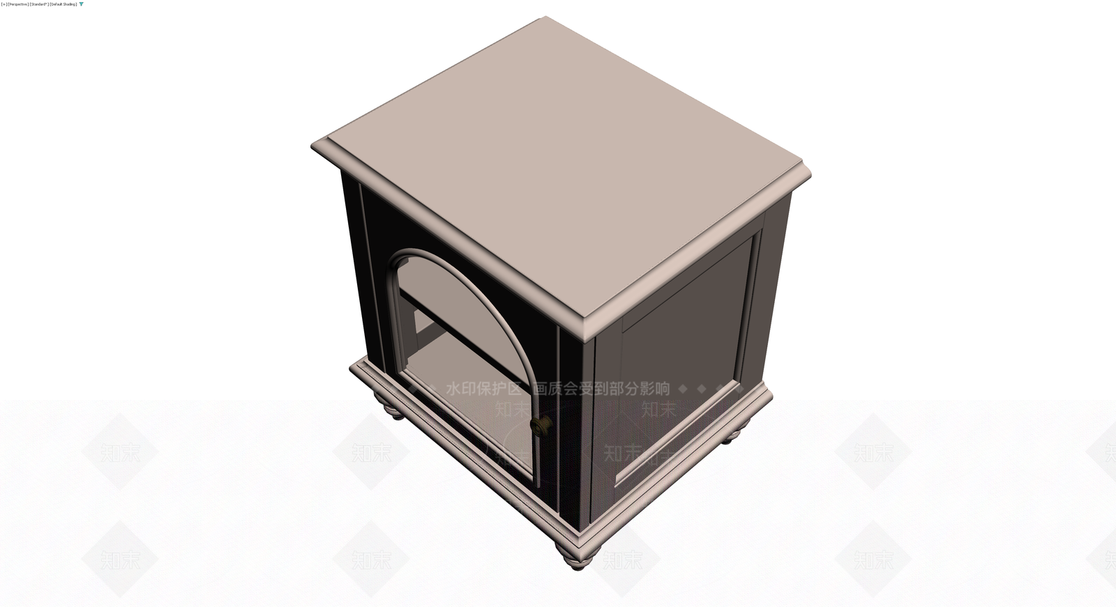 双门复古展示柜3D模型下载【ID:1230766206】