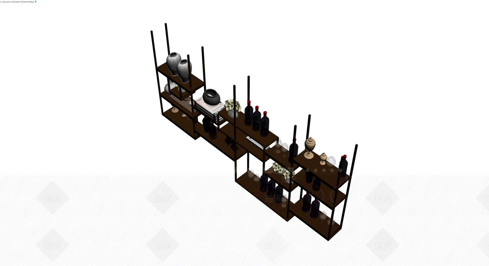现代组合置物架3D模型下载【ID:1230745718】