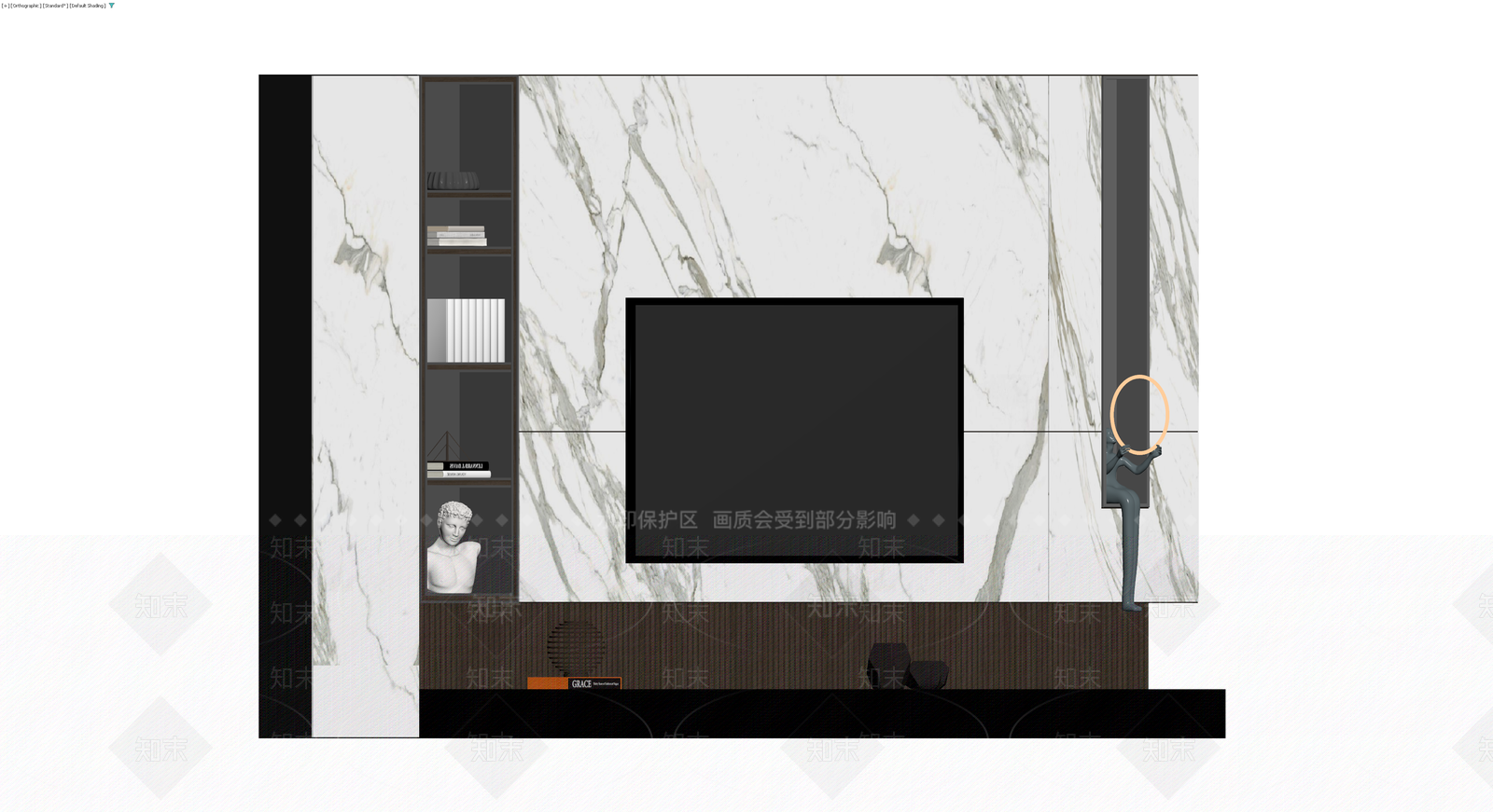 大理石电视墙组合3D模型下载【ID:1229680903】