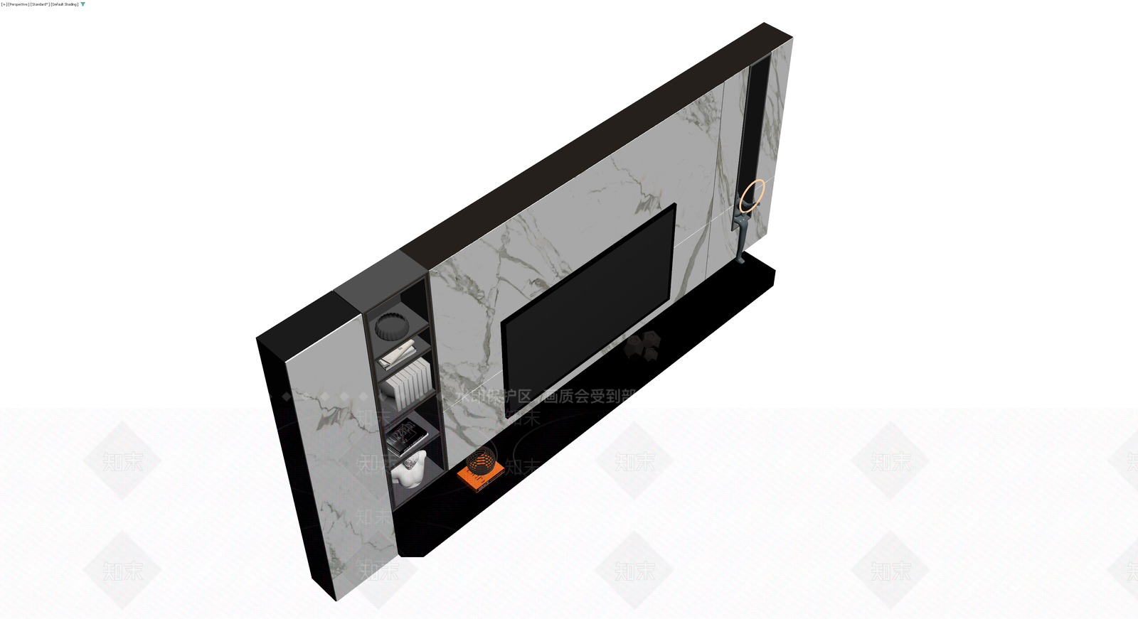 大理石电视墙组合3D模型下载【ID:1229680903】