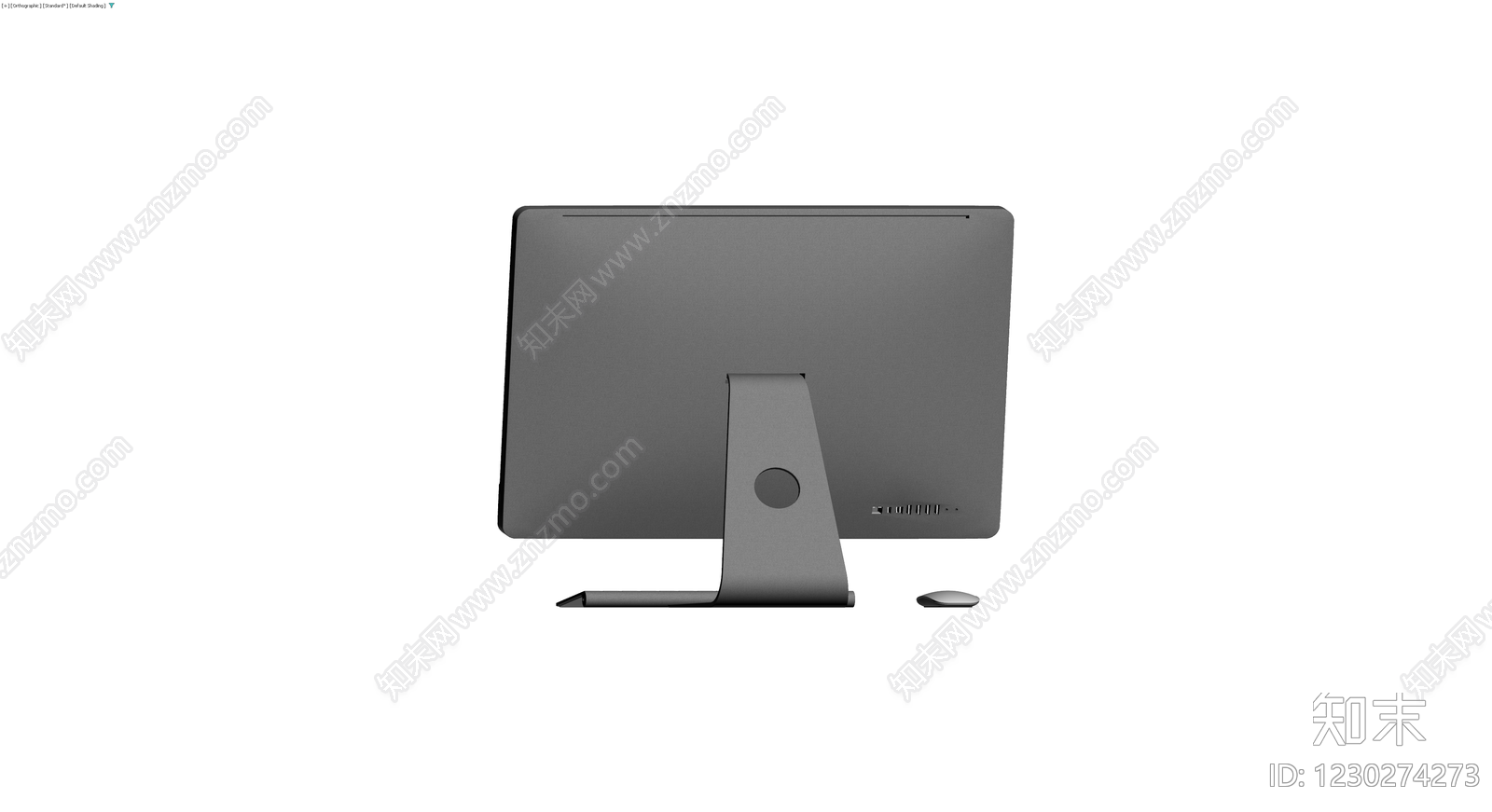 一体机电脑及键鼠组合3D模型下载【ID:1230274273】