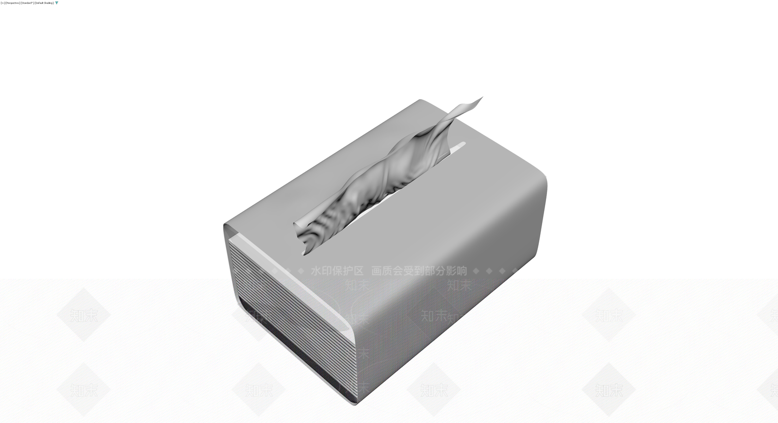 灰色调纸巾盒3D模型下载【ID:1230153155】