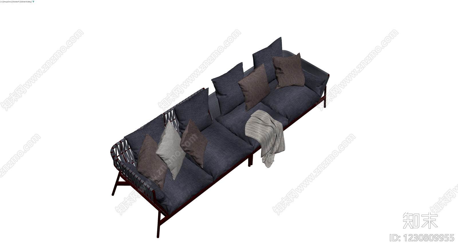 现代编织框架沙发3D模型下载【ID:1230809955】