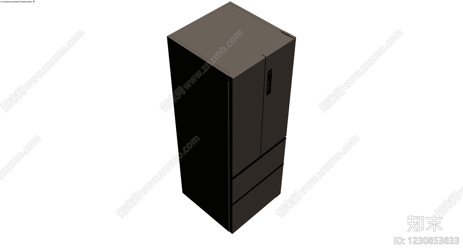 深灰四门冰箱模型3D模型下载【ID:1230853833】
