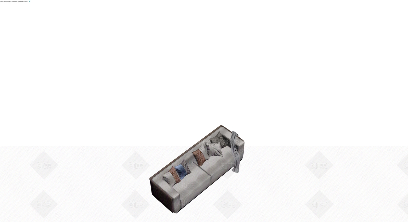 棕色现代布艺沙发组合3D模型下载【ID:1229939185】