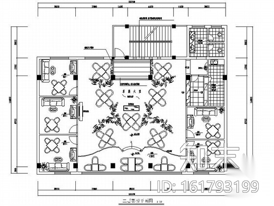 简中式茶楼室内装修图cad施工图下载【ID:161793199】