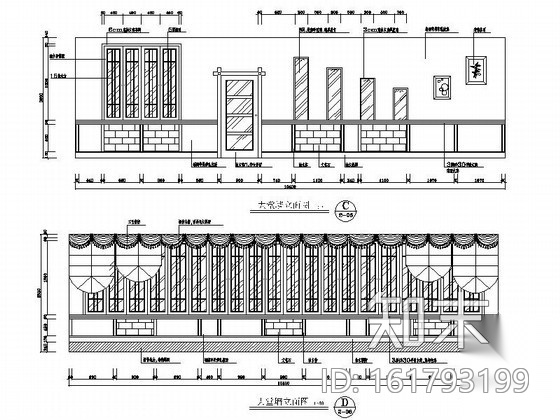 简中式茶楼室内装修图cad施工图下载【ID:161793199】