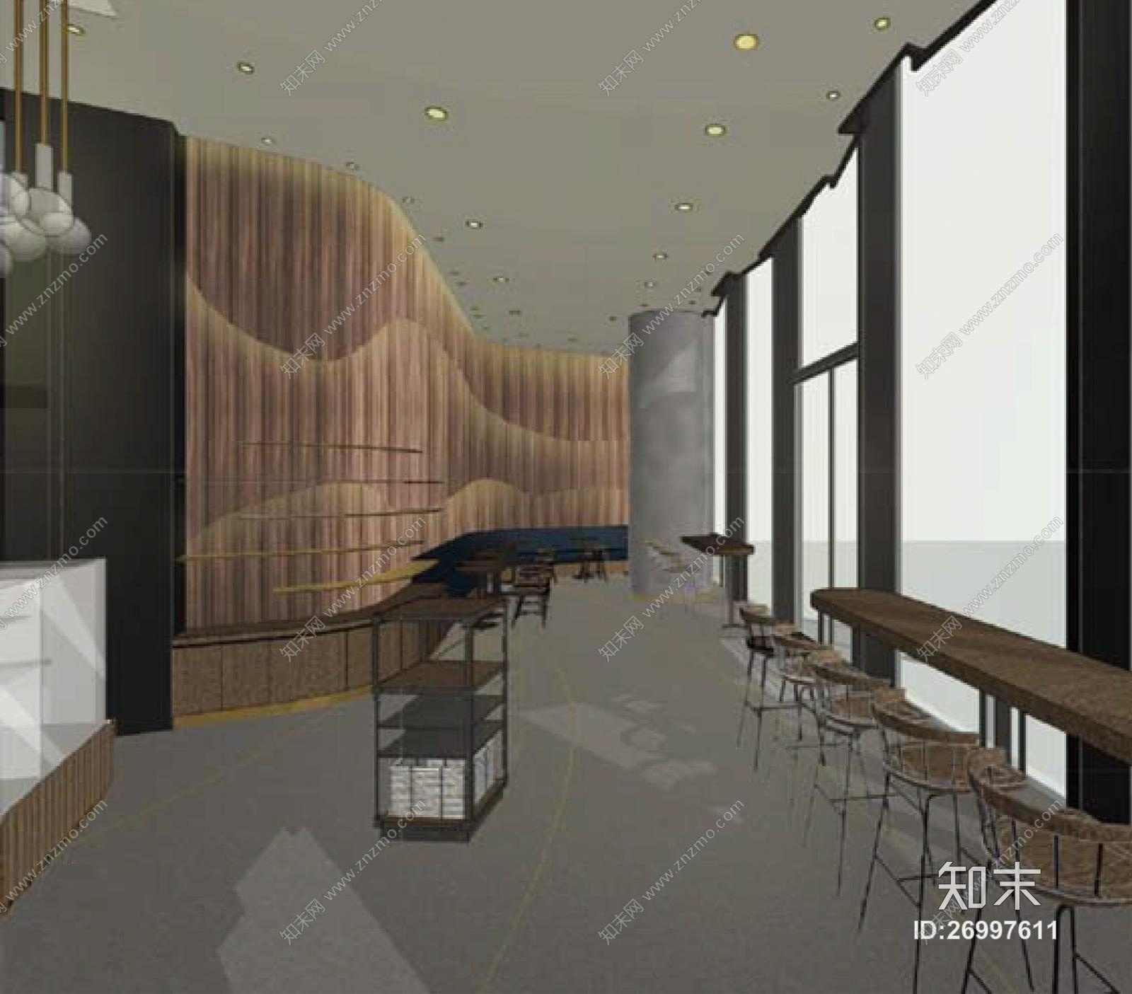 【星巴克】杭州来福士星巴克咖啡丨效果图+施工图CAD+PDF格式丨97M丨2017.02.13cad施工图下载【ID:26997611】