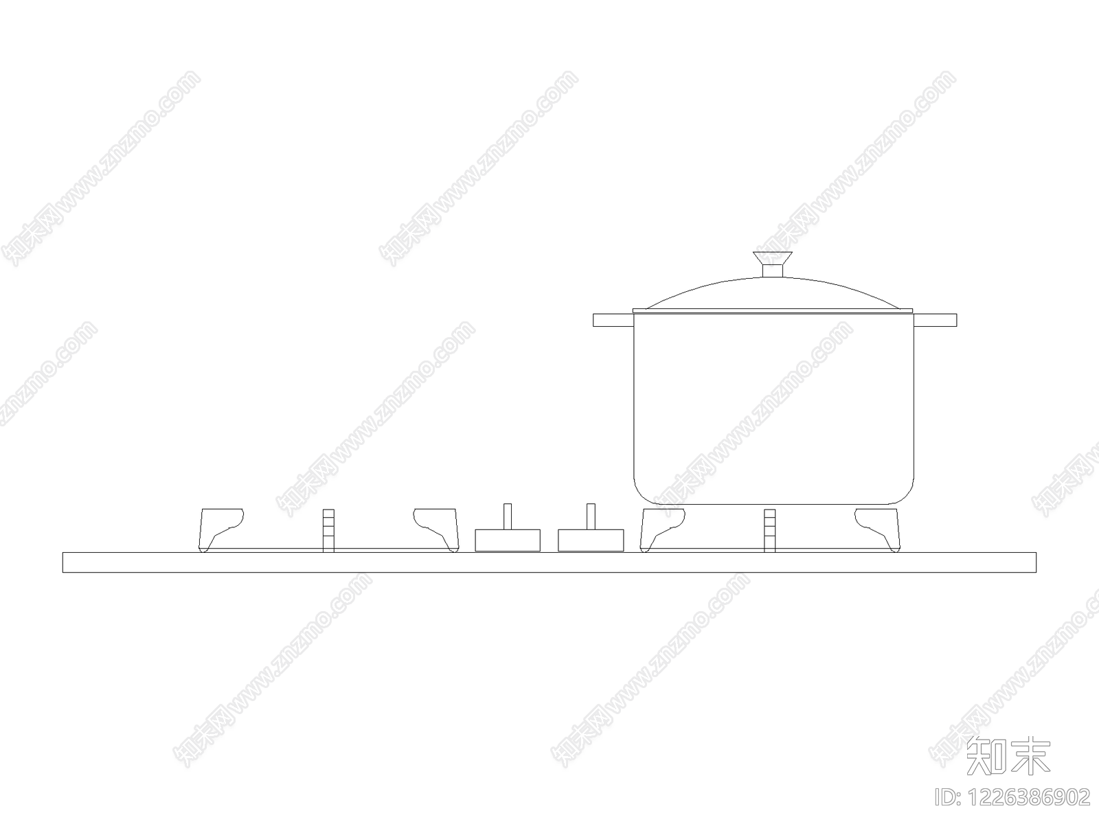 厨房设施cad施工图下载【ID:1226386902】