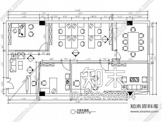 施工图办公空间装修方案图cad施工图下载【ID:532102894】