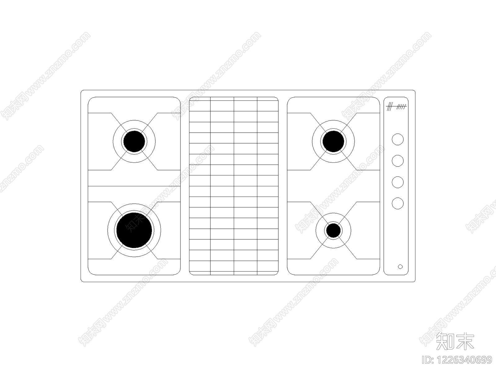 现代厨房设施CAD图纸