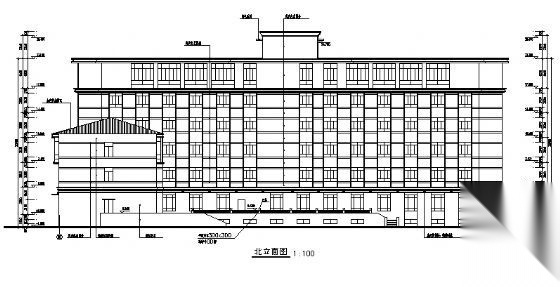 某六层公安分局办公楼建筑施工图cad施工图下载【ID:151424180】