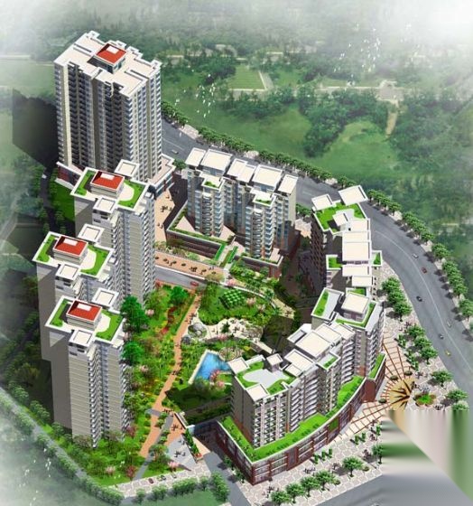 [杨梨路]某高层住宅花园规划及建筑设计方案cad施工图下载【ID:168129135】