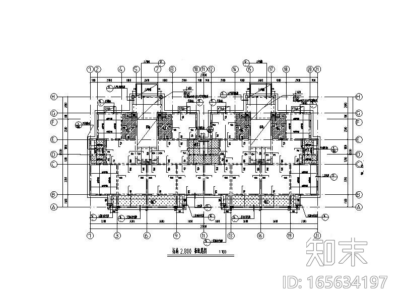 6层剪力墙住宅cad施工图下载【ID:165634197】