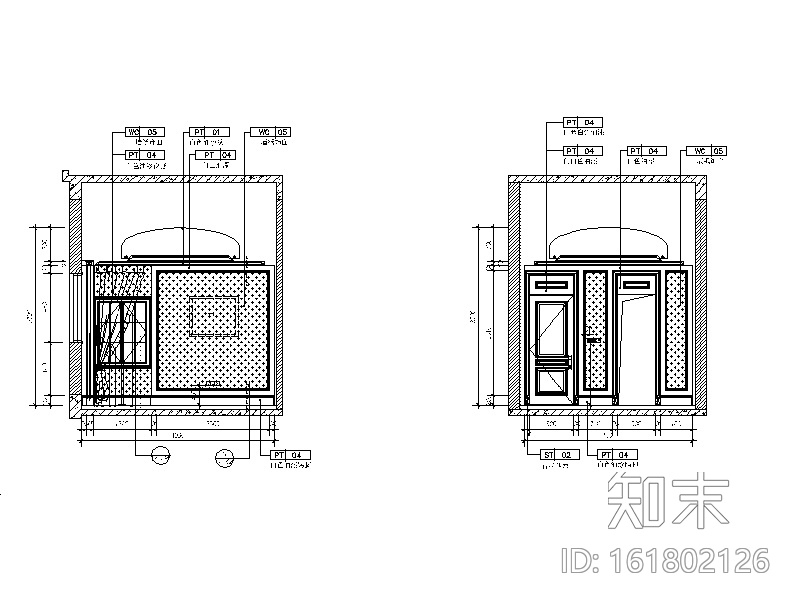 [山东]全套别墅样板房设计CAD施工图cad施工图下载【ID:161802126】