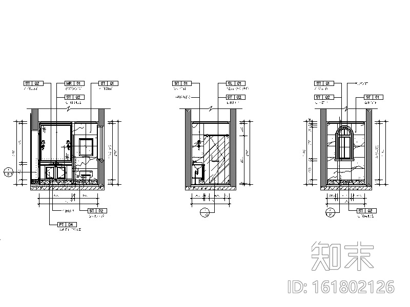 [山东]全套别墅样板房设计CAD施工图cad施工图下载【ID:161802126】