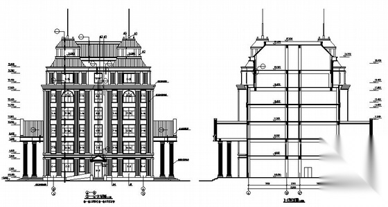 某欧式七层医院诊疗楼建筑施工图cad施工图下载【ID:166552149】
