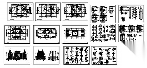 某欧式七层医院诊疗楼建筑施工图cad施工图下载【ID:166552149】