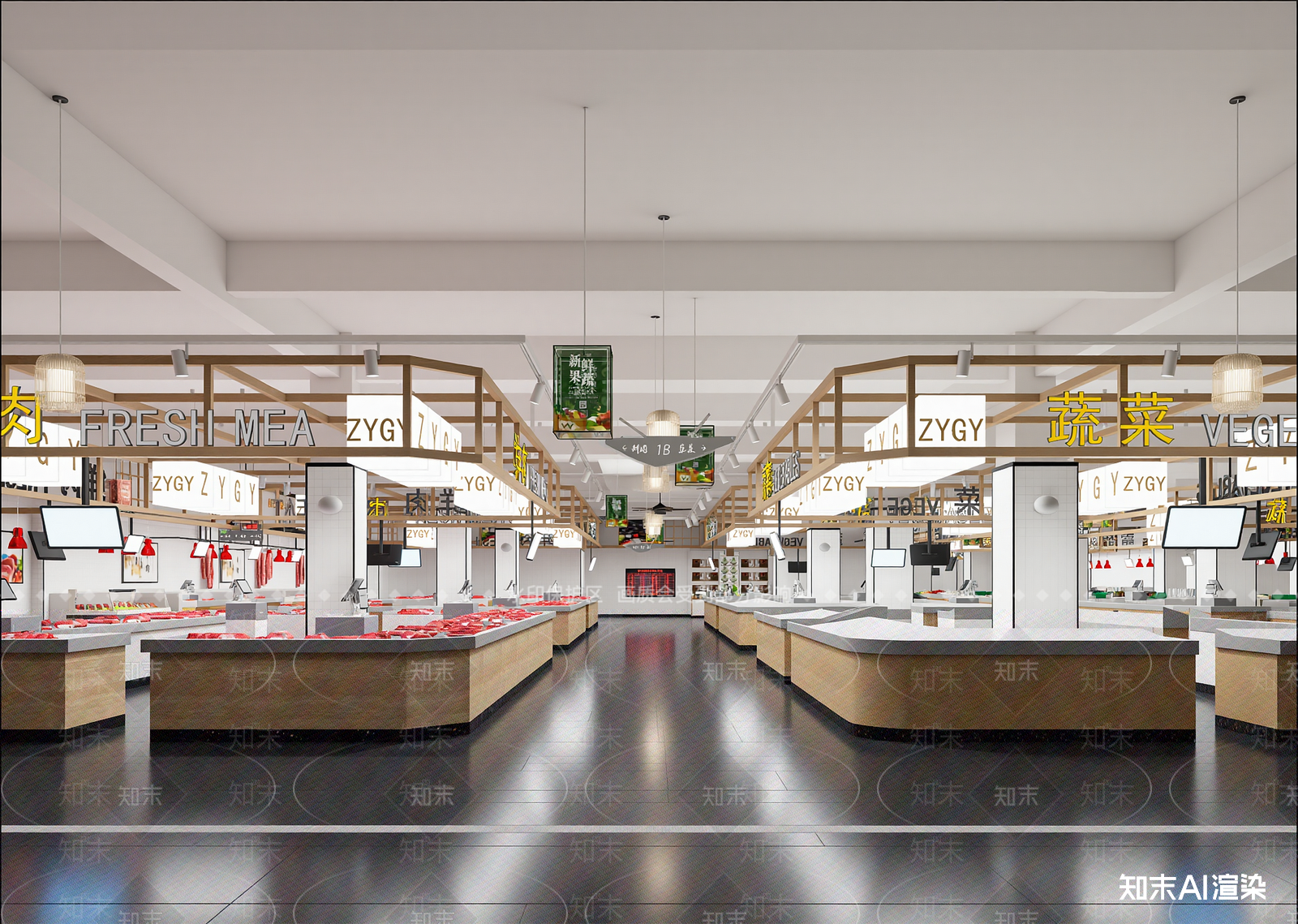 现代超市3D模型下载【ID:1215064178】