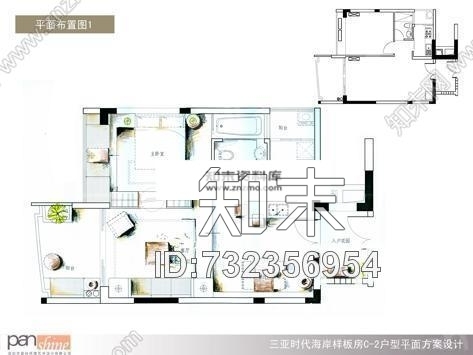 李益中--三亚时代海岸A2户型样板间(土色芭厘岛)施工图下载【ID:732356954】