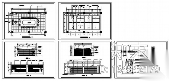 某会议室全套装修施工图cad施工图下载【ID:164842179】