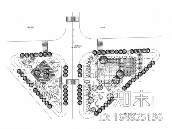 [浙江]城市道路园林景观设计全套施工图cad施工图下载【ID:164855196】