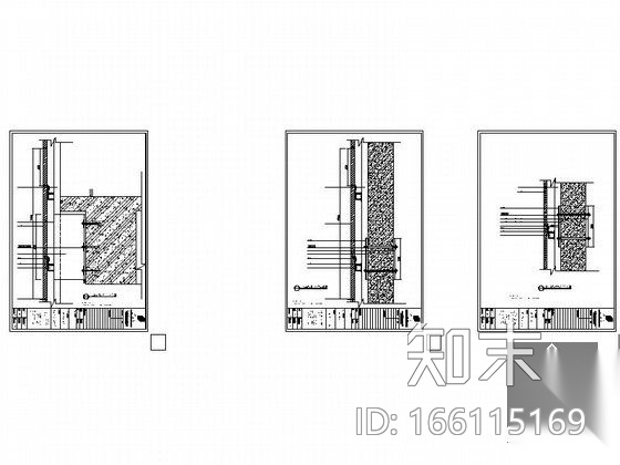 干挂大理石节点详图CAD图块下载施工图下载【ID:166115169】