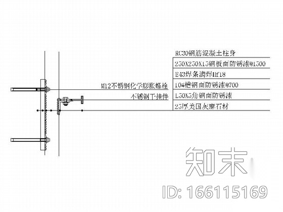 干挂大理石节点详图CAD图块下载施工图下载【ID:166115169】