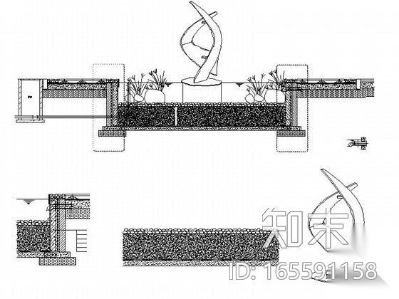 [河北]职业中学校园景观设计施工图cad施工图下载【ID:165591158】