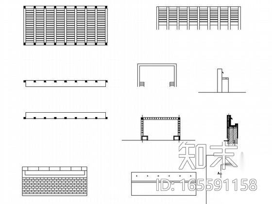 [河北]职业中学校园景观设计施工图cad施工图下载【ID:165591158】
