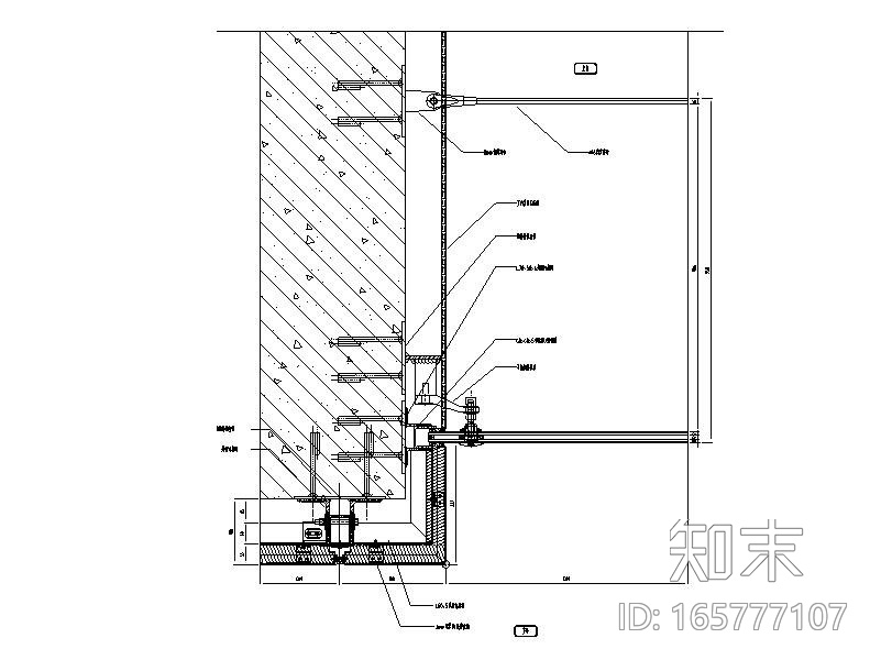 拉索幕墙系统标准图(公司标准）cad施工图下载【ID:165777107】