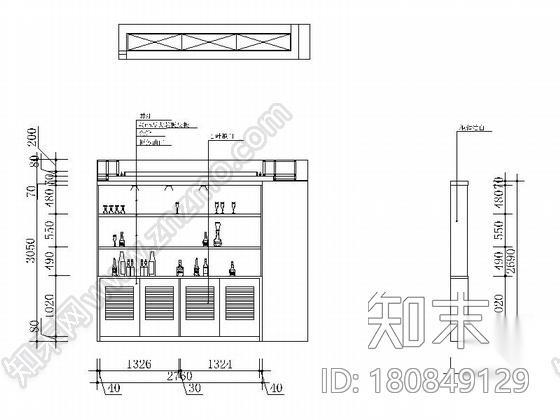 [毕业设计]某现代时尚四居室室内设计图（含效果模型）施工图下载【ID:180849129】